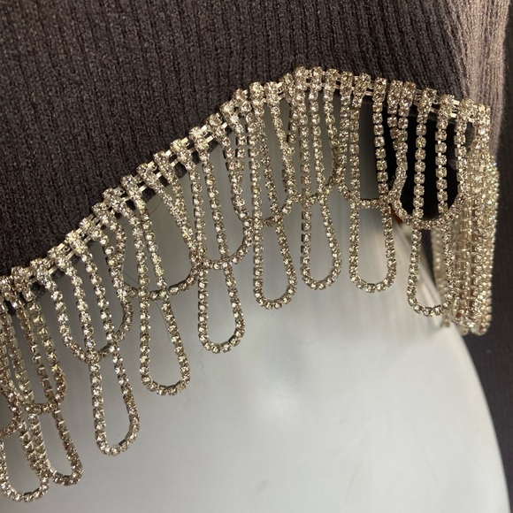 Zara Grey Crop Sweater - Picture 4 of 5